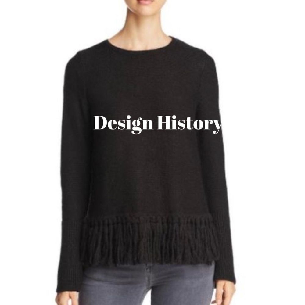DESIGN HISTORY WOMENS FRINGE BELL SLEEVES SWEATER